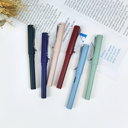 Black technology positive posture pen Morandi simple plastic pen body student writing practice learning office pen wholesale