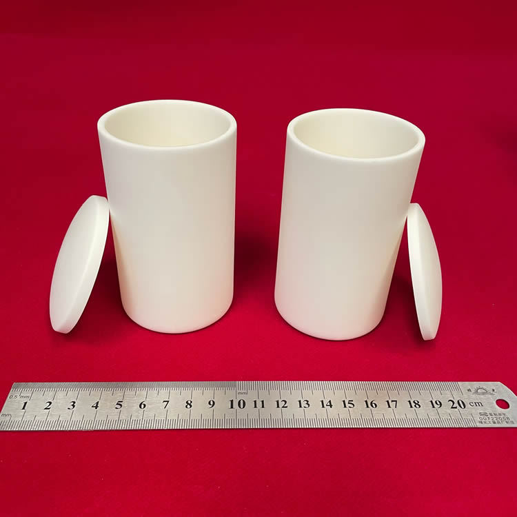 厂家直销 99氧化铝 容积约200ml  60*100mm  带盖圆柱刚玉坩埚