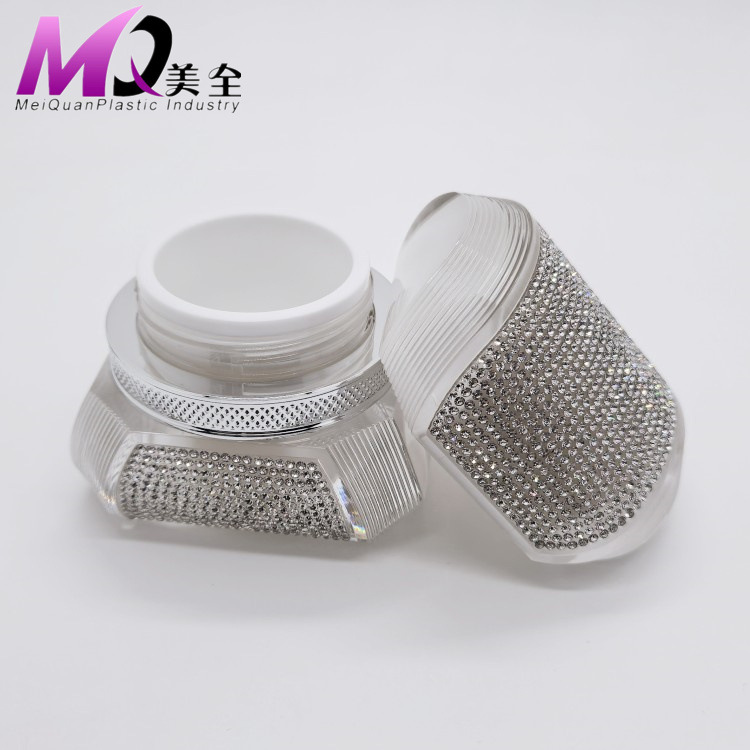 高档亚克力钻石瓶50g面霜瓶百宝箱瓶器膏霜容器精华霜瓶50ML厂家