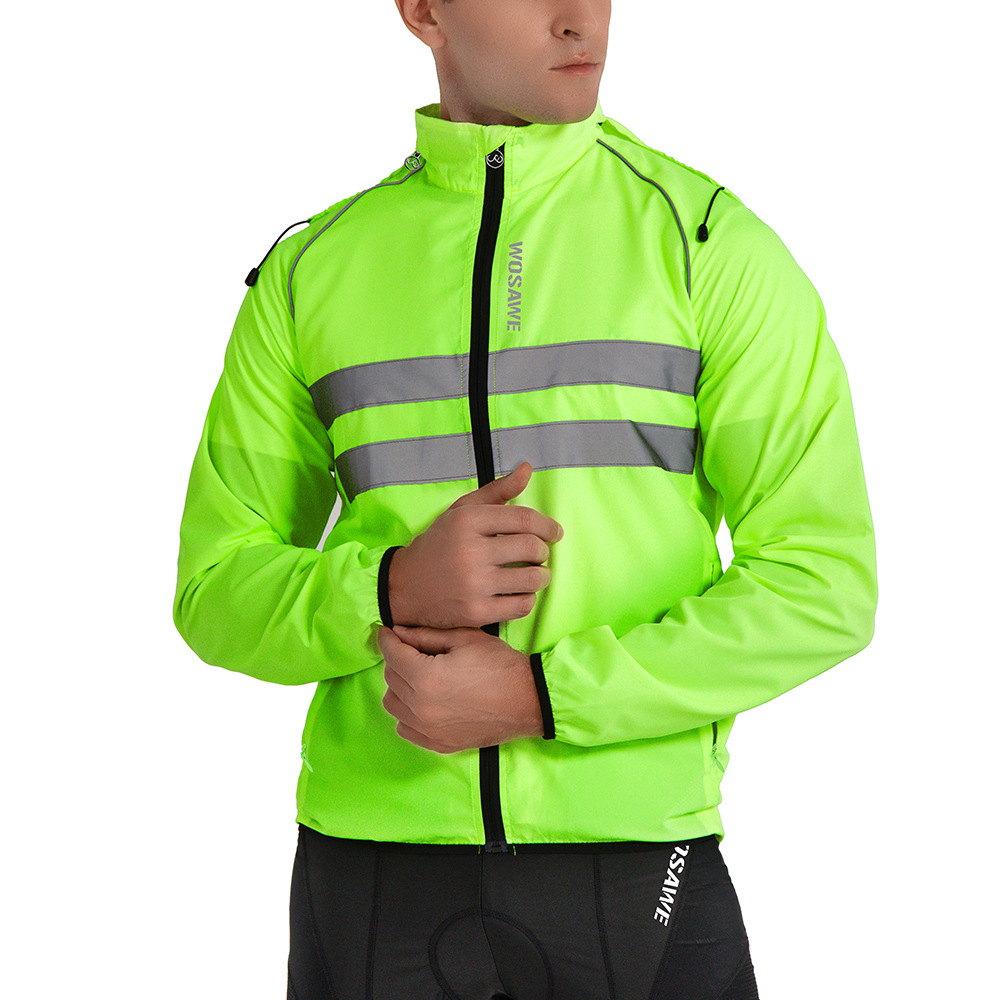 WOSAWE montaña carretera bicicleta ciclismo cazadora con capucha cazadora reflectante transpirable piel cazadora abrigo de manga larga