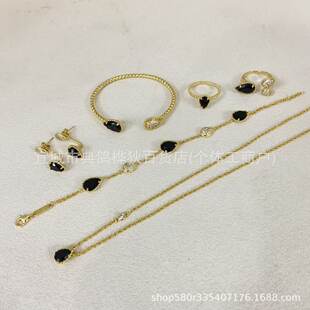 High version of Shilongjia necklace, water drop pink diamond set, light luxury, high-end sense, clavicle chain, goddess temperament, fashionable and versatile