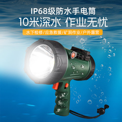 强光远射船舶泳池维修灯多功能IP68防水家用工作灯手持枪式探照灯