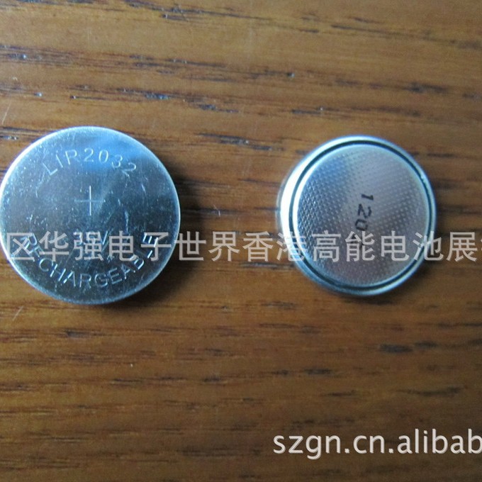 供应LIR2032/3.6V3.7V可充电纽扣电池可加脚镭射印字高品质比佳原