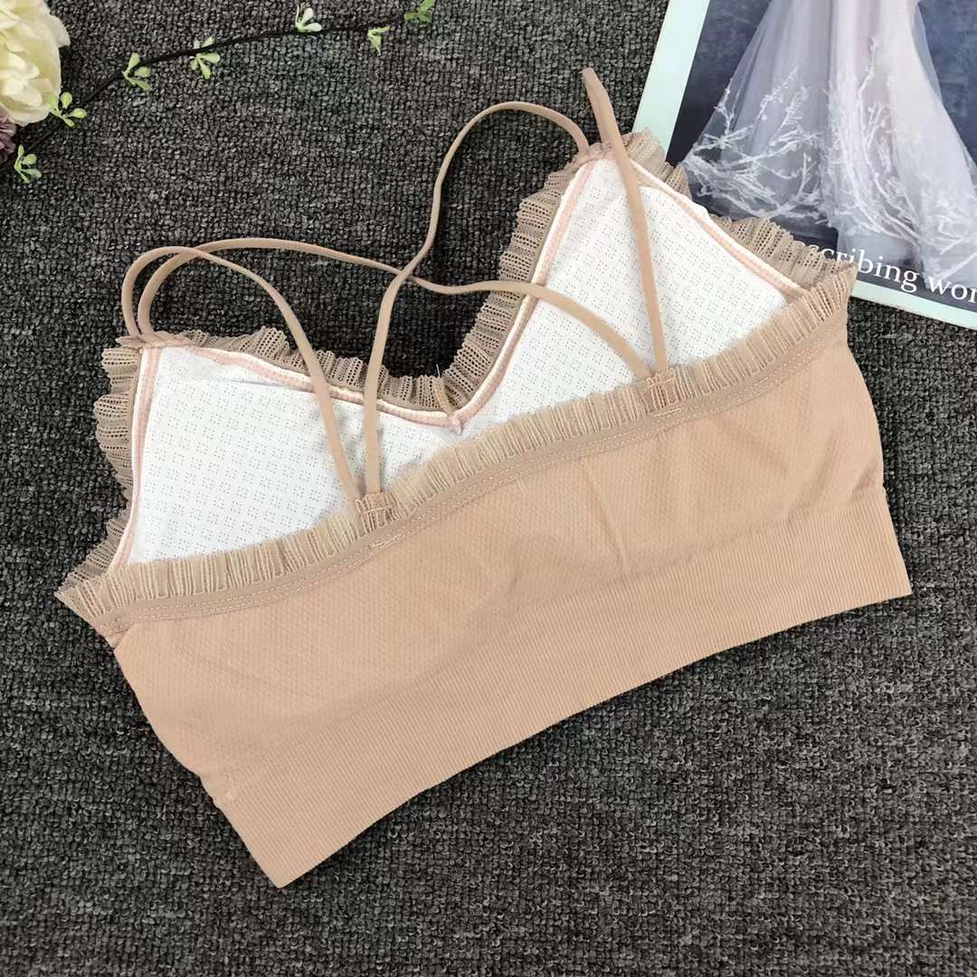 Nuevo chaleco sin costuras de alta elasticidad de alta calidad de dama sin anillo de acero bra de yoga ropa interior deportiva mujer al por mayor