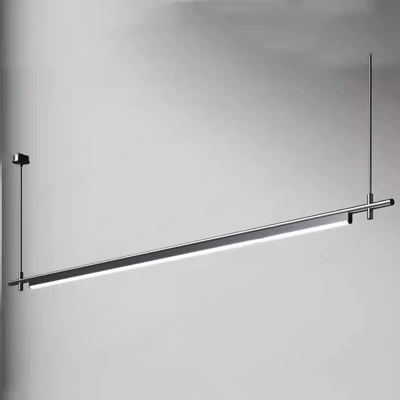 Black Minimalist Restaurant Chandelier Italian Simple Modern Study Dining Table Island Bar Straight Office Lamp Black Minimalist Restaurant Chandelier Italian Simple Modern Study Dining Table Island Bar Straight Office Lamp