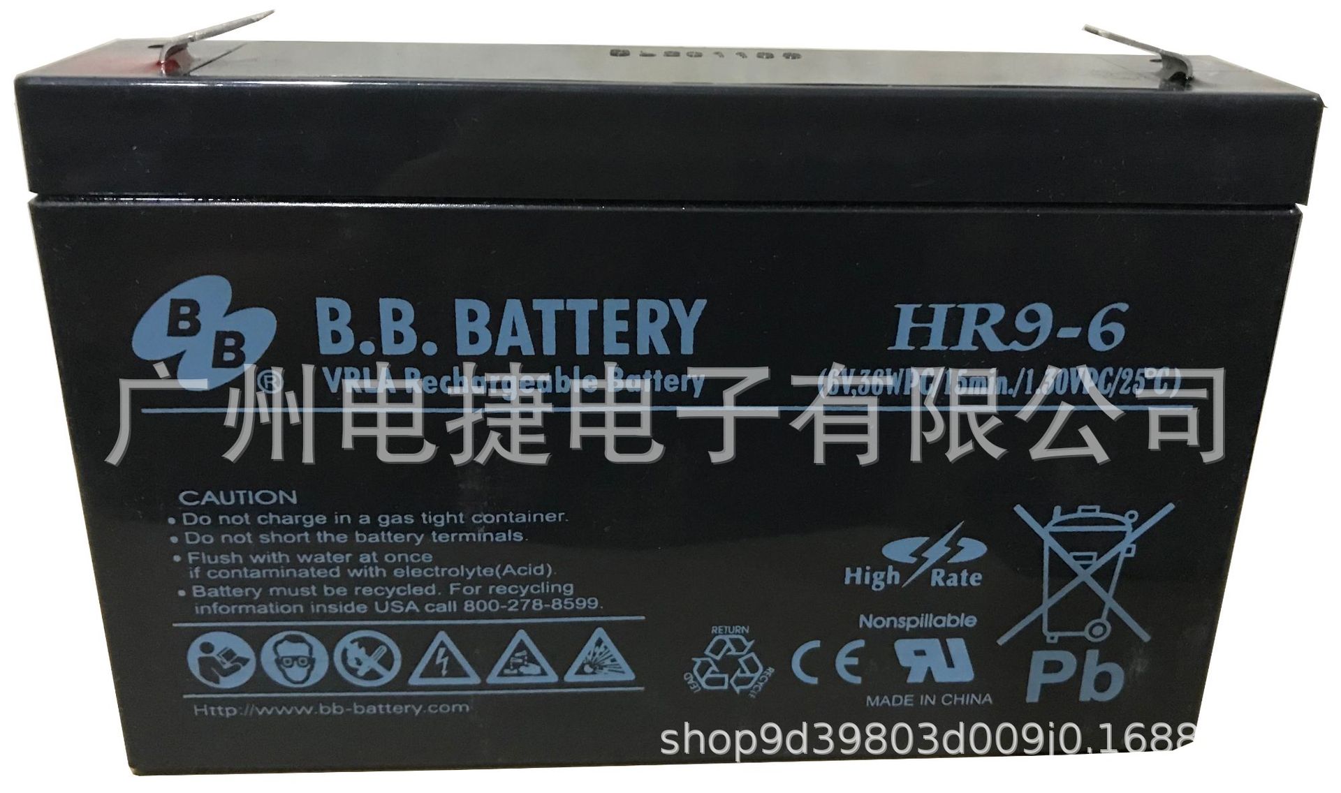 BB美美蓄电池HR9-6 6V9AH用医疗 电梯 船舶 EPS UPS 消防监控