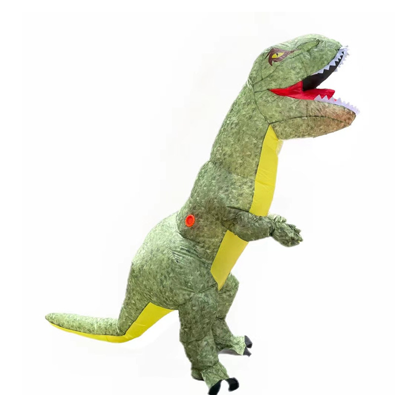 Amazon explosión impresa inflatable T-Rex disfraz Halloween multicolor T-Rex disfraz de fiesta disfraz de muñeca