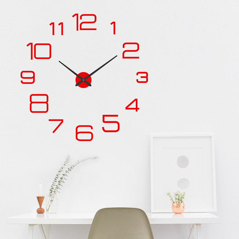 Reloj creativo salón moderno minimalista pared pegatina reloj Amazon DIY Reloj de pared tridimensional grande Reloj de pared personalizado