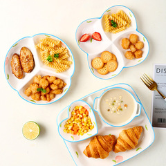 減脂分格餐盤家用陶瓷分隔盤分菜分餐制定量盤好看網紅餐盤兒童