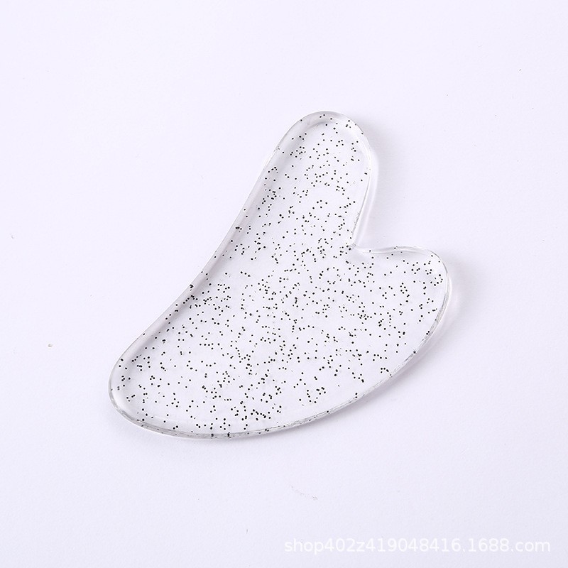Crystal Heart Gua Sha Facial Massage Tool Resin Scraping Board for Face Lifting and Home Use 8x5cm key features