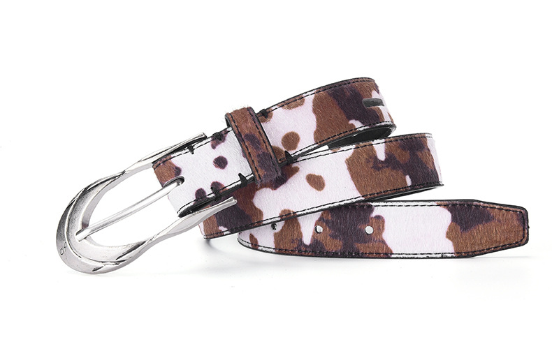 Cinturón de mujer en crin de caballo estilo retro para jeans moda_voghion.com