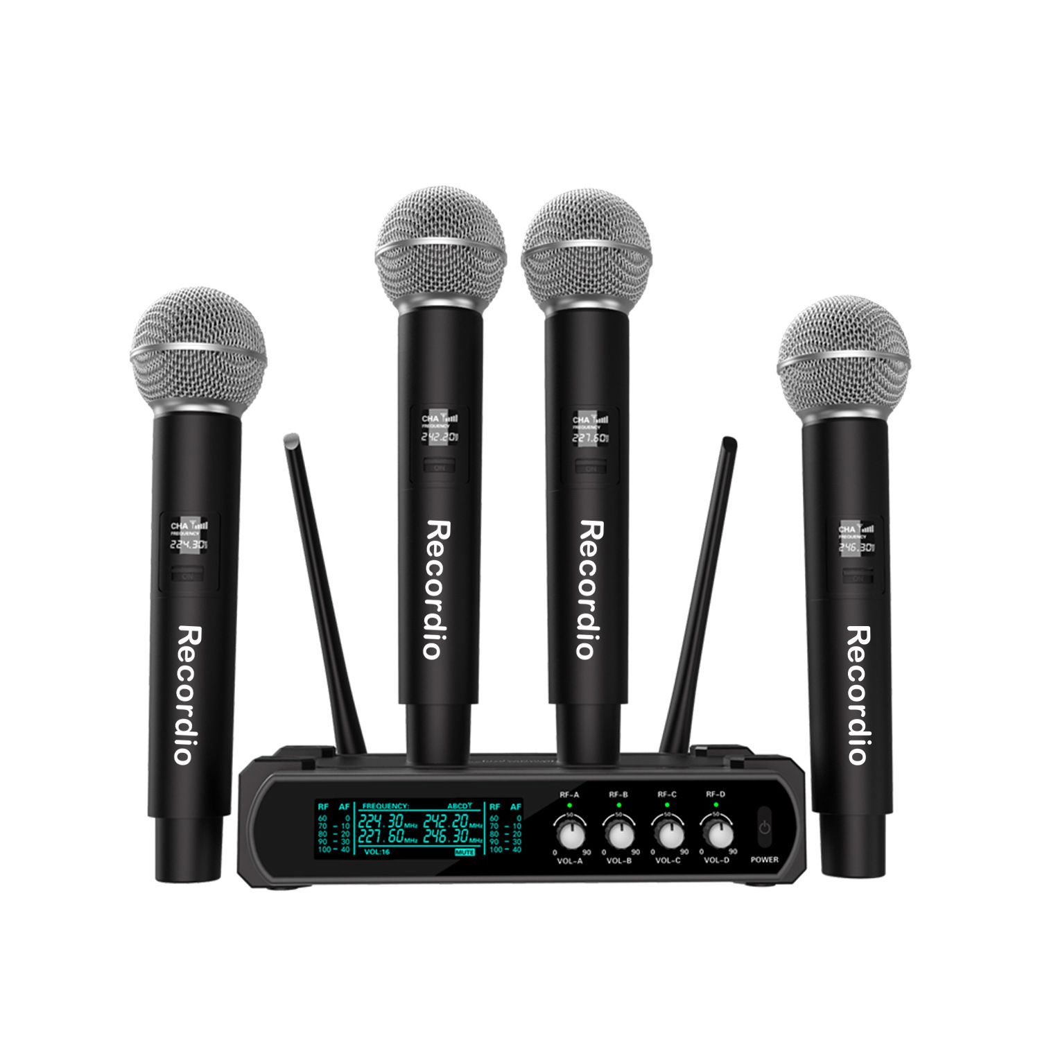 Cross-border one-to-four professional wireless home singing outdoor stage microphone host ktv performance meeting handheld