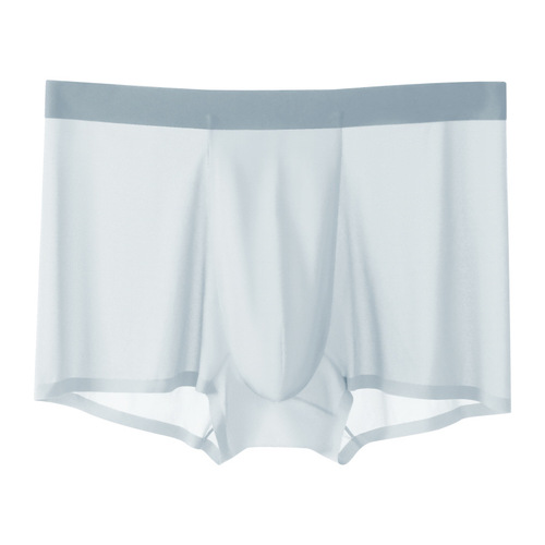 50g flying men's ice silk ultra-thin breathable quick-dry four corner straight leg underwear skin-friendly invisible sports underwear for men