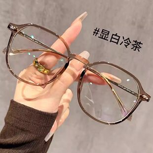 Large-frame women's reading glasses look youthful, high-definition anti-blue light reading glasses, anti-fatigue, ultra-light, plain-faced reading glasses for women
