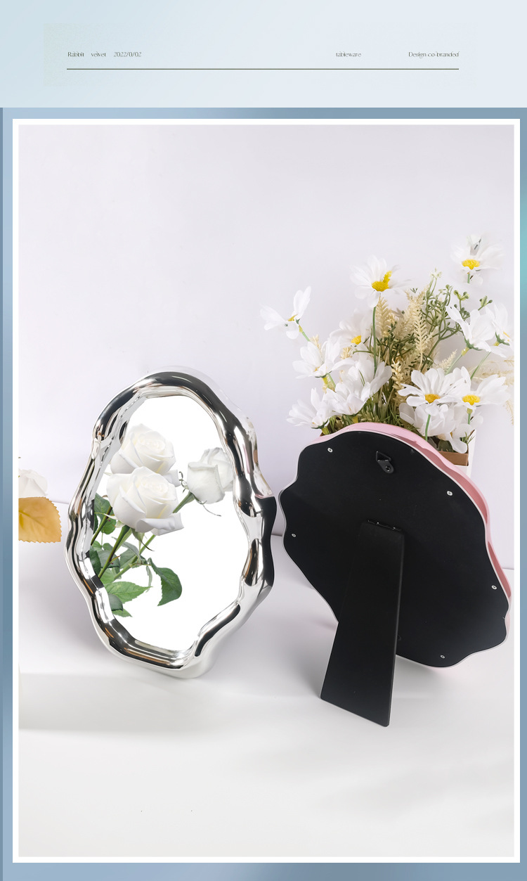 552g Weight Mirror Makeup Tools Types 1 Piece Quantity Plastic Material Irregular Pattern Cute Style Cute Irregular Plastic Mirror 1 Piece 2