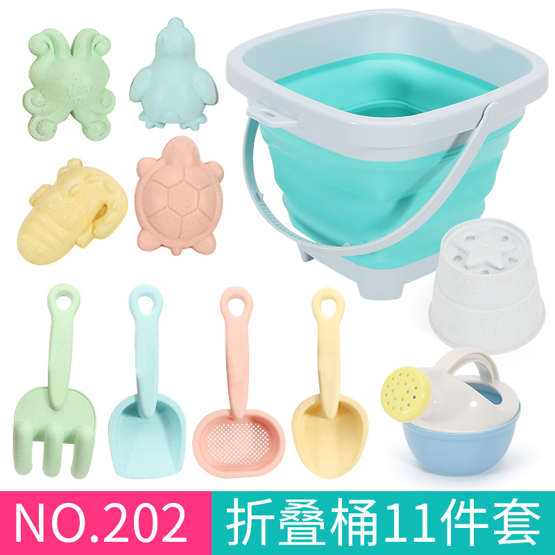 NO.202---青色折叠桶11件套