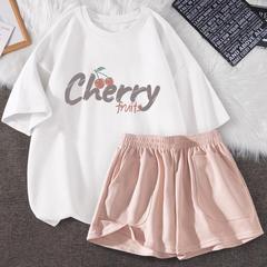服とパンツセット ネットセレブ ストリートスポーツスーツ レディース 夏服 中学生 半袖ショーツ カジュアル 2点セット