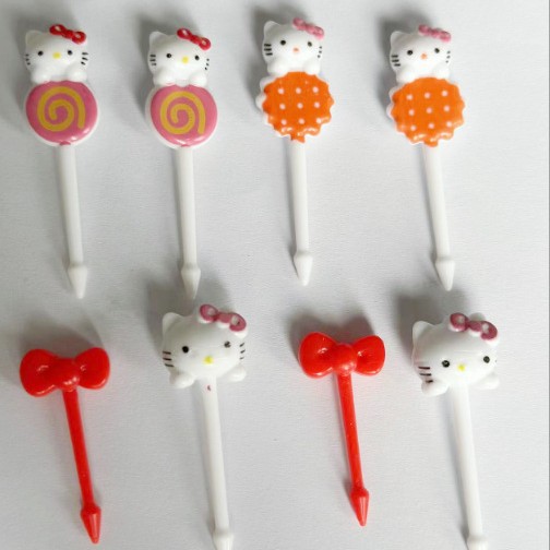 Uso doméstico Cartoon Tenedores para fruta para niños Creativo Animales para niños Set de palillos de plástico para fruta Palillos para fiambrera