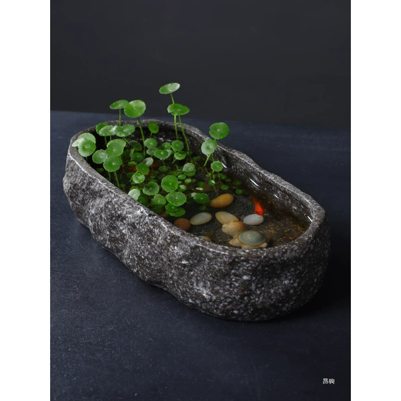 Горшок для неряшливого нарцисса большого диаметра, керамическая чаша для водяной лилии, очень большая гидропонная цветочная конструкция для лотоса, аквариум, цветочная конструкция для рабочего стола