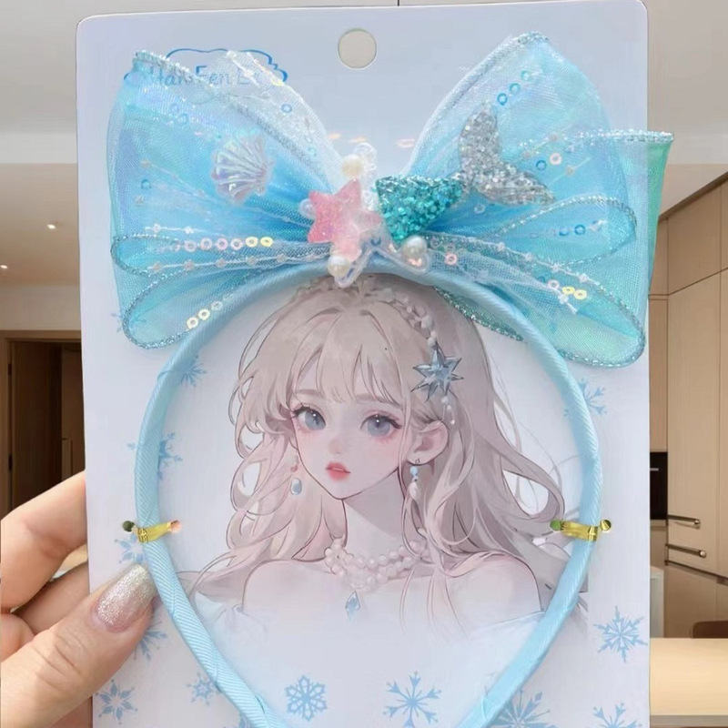 子供のギフト猫耳ヘッドバンドプリンセスエルザクラウンリボン三つ編みヘッドバックルスクールショーパフォーマンスヘアアクセサリー|undefined