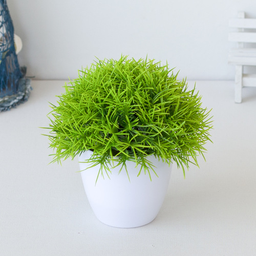 Simulated plant bonsai, desktop artificial flowers, plant ornaments, flower balls, grass ball potted plants, home decoration ornaments
