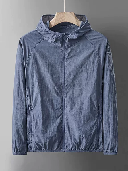 Upf70+ Ice Silk Sun Protection Clothing Men's Breathable Skin Clothing Men's Summer Outdoor Thin Fishing and Cycling Sun Protection Clothing Jacket
