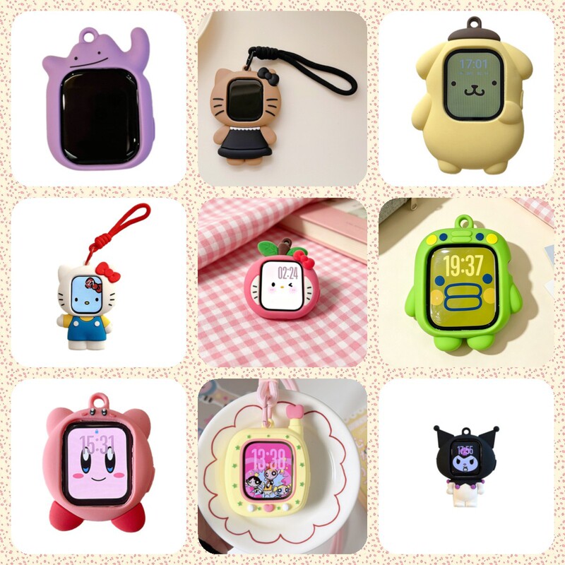 Suitable for Apple iWatch S11, Apple Watch protective case, Ultra3/SE3, cartoon silicone case, cute design, S8 Suitable for Apple iWatch S11, Apple Watch protective case, Ultra3/SE3, cartoon silicone case, cute design, S8