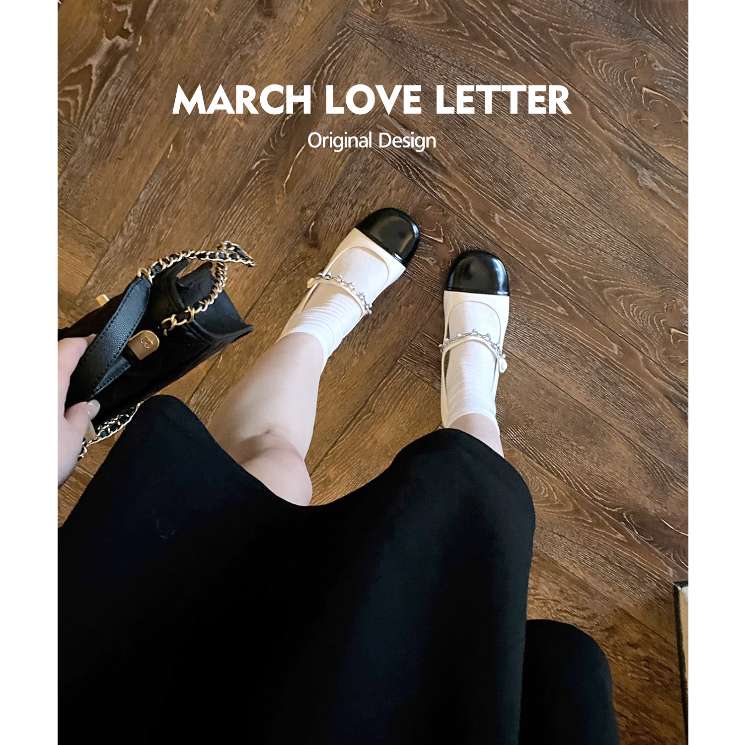 Primavera nuevo temperamento pequeño fragancia francés Mary Jane zapatos de cuero mujer blanco y negro a juego zapatos de tacón grueso tacones altos