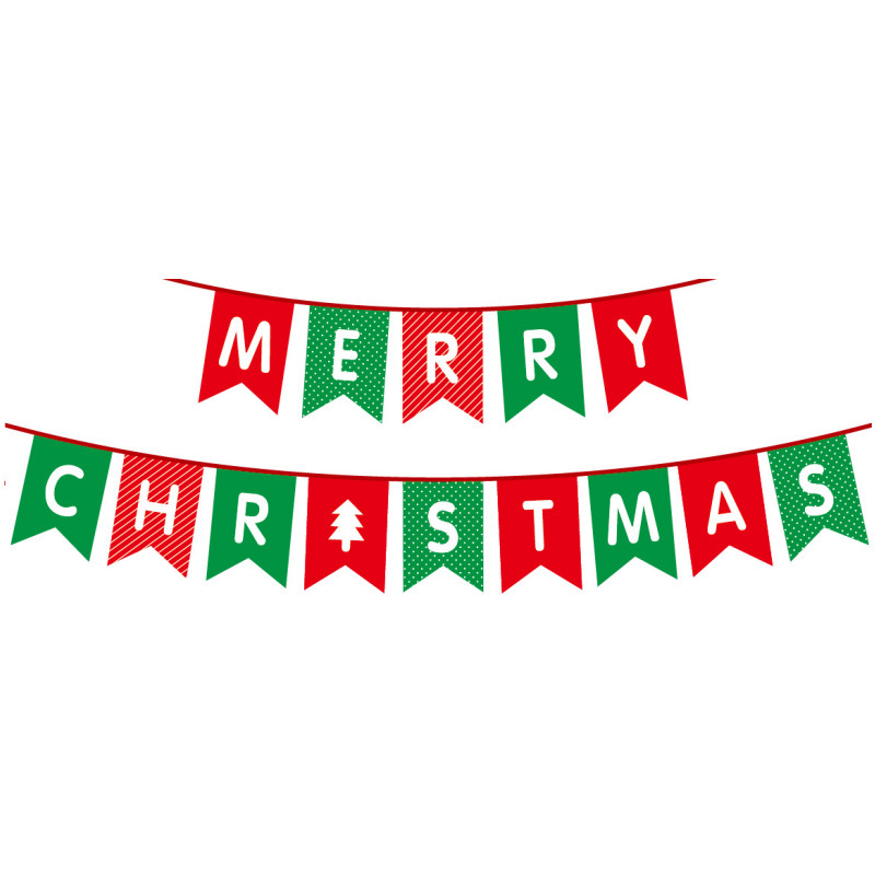 クロスボーダーのクリスマスの装飾は旗を掛けて卒業するパーティーのシーンを手配します。|undefined