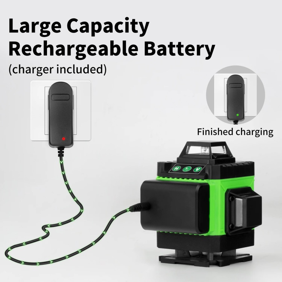 Medidor de nivel láser de luz verde infrarroja nivelación automática 3D12 línea 16 laster al por mayor luz fuerte de alta precisión