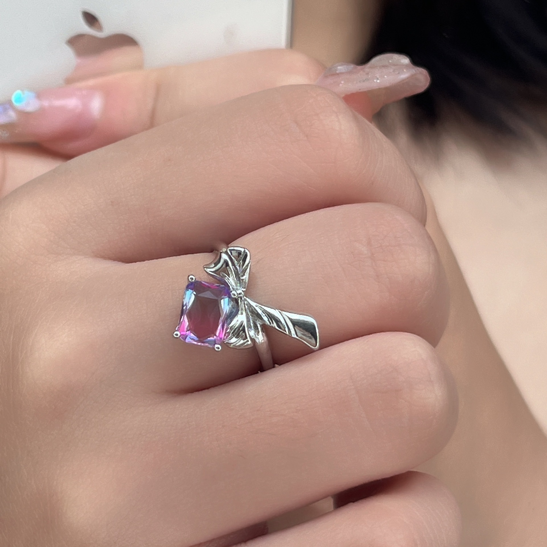 Retro Butterfly Alloy Inlay Womenu0027S Rings 1 Piece