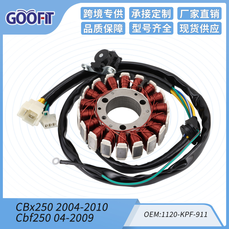 ステーターコイルアクセサリーはCbx250 Xr250 04-10 Tornado 1120-KPF-911に適合します。|undefined