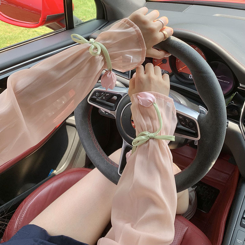 Sleeve de hielo protector solar suelta y transpirable verano conducir super inmortal arco manga de trompeta de tulipanas sleeve de hielo manga