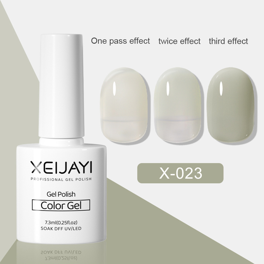 Nail Polish glue nude color ice transparent glue New Internet celebrity popular color jelly transparent green nail phototherapy glue for nail salon