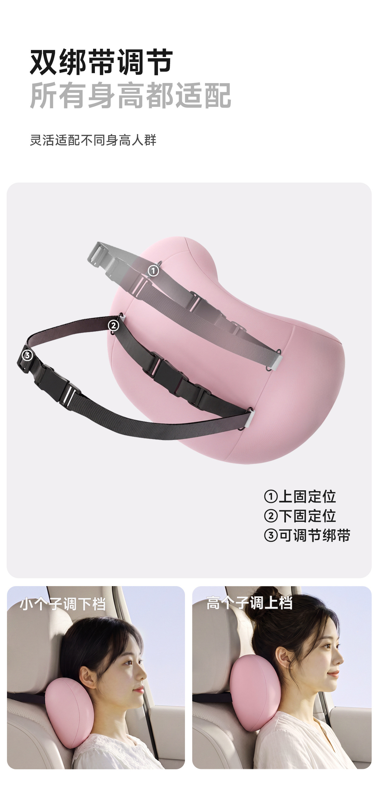 【Rabbit Waist Support】Car Lumbar Support Office Cushion Pregnant Women's Long-Sitting Waist Protection Pillow Car Backrest Cushion