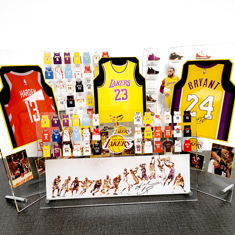 Acrylic Jersey Table Fan Souvenir Jersey Collection Table Decoration