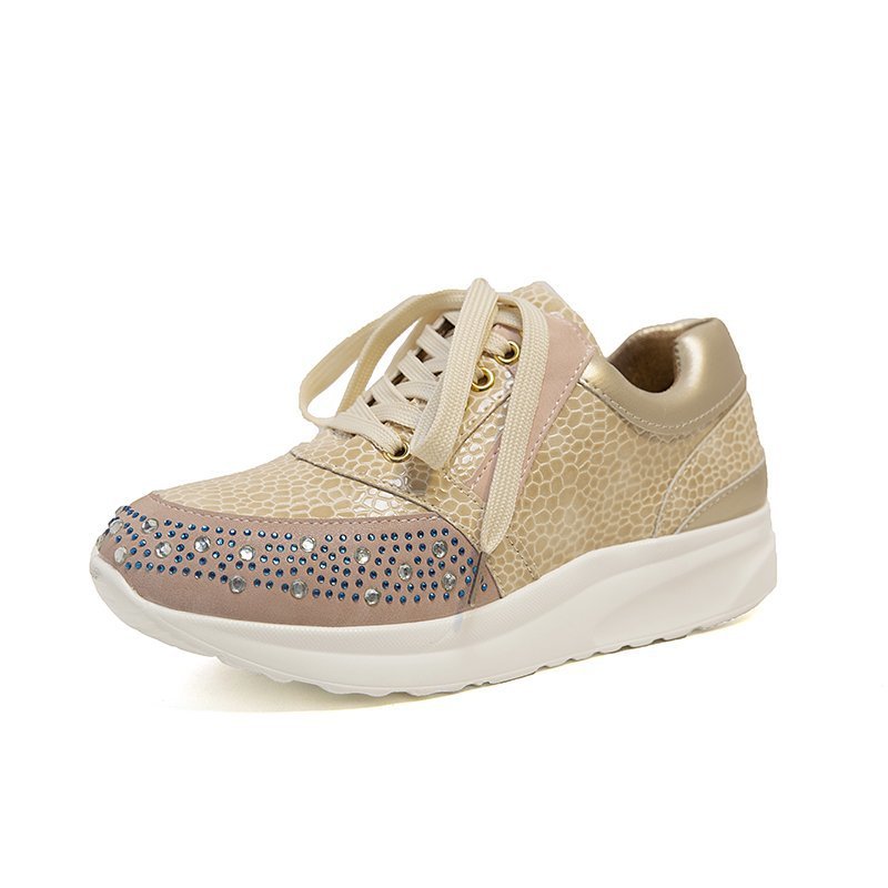 Women's Casual Running Shoes Low-cut Flat Solid Colour Trainers_voghion.com