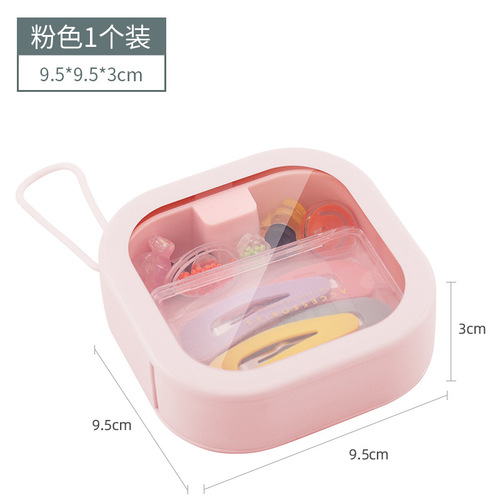 Desktop debris plastic storage box multi-functional push-type cotton swab box storage box cotton swab hair clip storage box cross-border