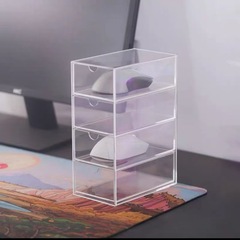 マウス収納ボックス防塵アクリルメガネ収納デスクトップ文房具化粧品テープスナックジュエリー収納ボックス