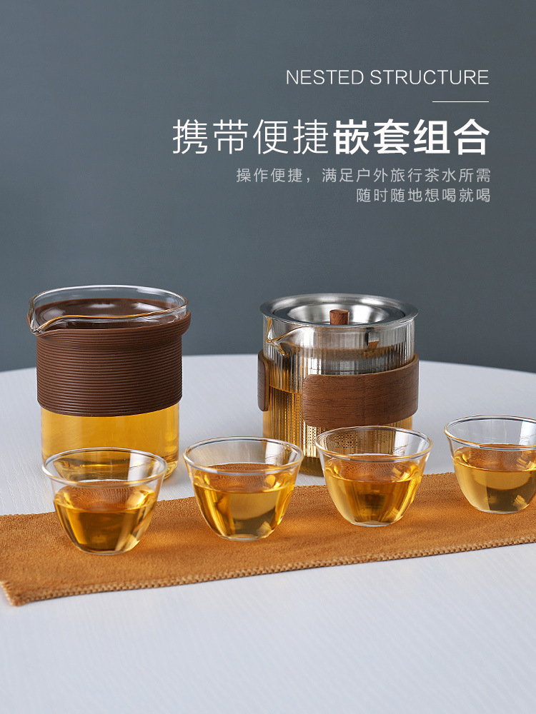 K9HX Wholesale British Gongfu Tea Set Portable Travel Tea Set Outdoor Carry-on Gongfu Tea Cups Travel Quick Customer