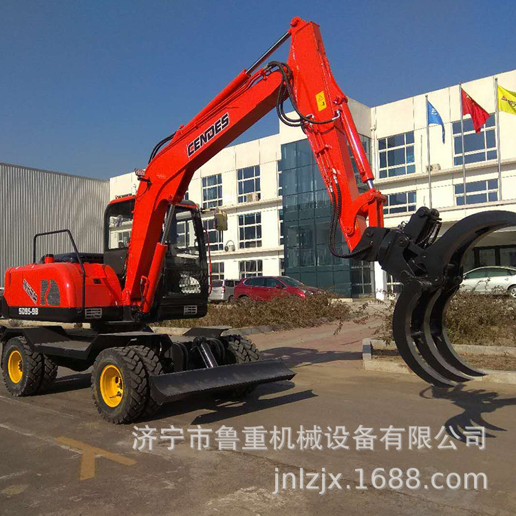 供应二手轮式抓木机 95轮式柱塞泵抓木机厂家 山上夹木机价格