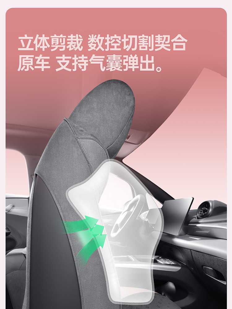 BYD Dolphin Smart Driving Edition Special Car Seat Cover, All-Season Universal Full-Coverage Cushion, Rams Seat Cover