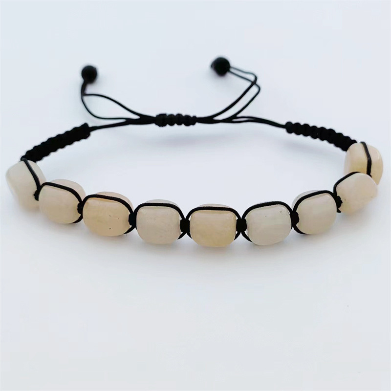 Pulsera tejida de cristal colorido exótico, pulsera asimétrica hecha a mano, pulsera geométrica de piedra energética para yoga