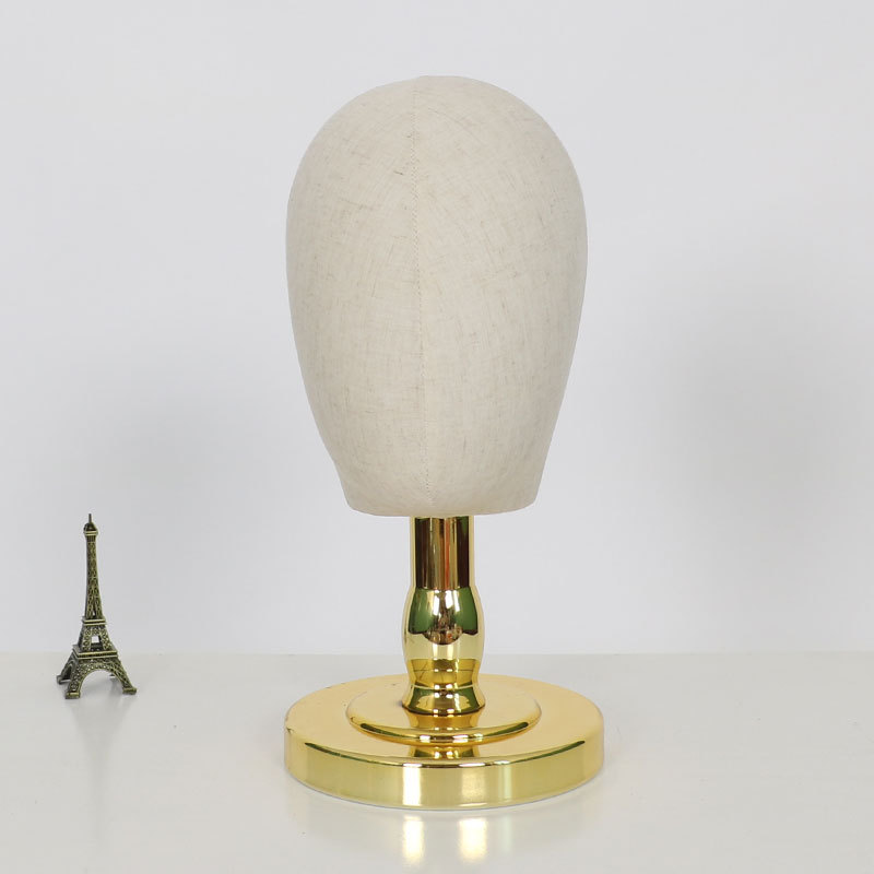 Maniquí de Cabeza para Sombreros y Pelucas de Plástico y Lino para Escaparate