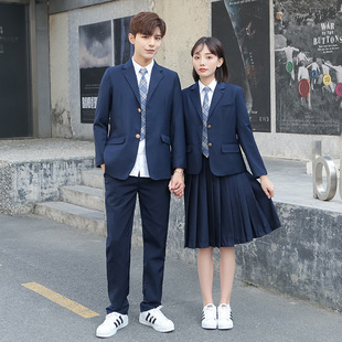 Class Clothes Autumn Suit Middle School Students Suit Jacket British College Style High School Students Korean Sports Meeting Graduation School Uniform