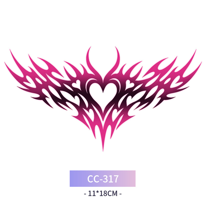 Transfronterizo en stock al por mayor de halloween colorido mariposa tatuaje pegatinas simulación sangrienta cicatriz pegatinas divertidas pegatinas impermeables