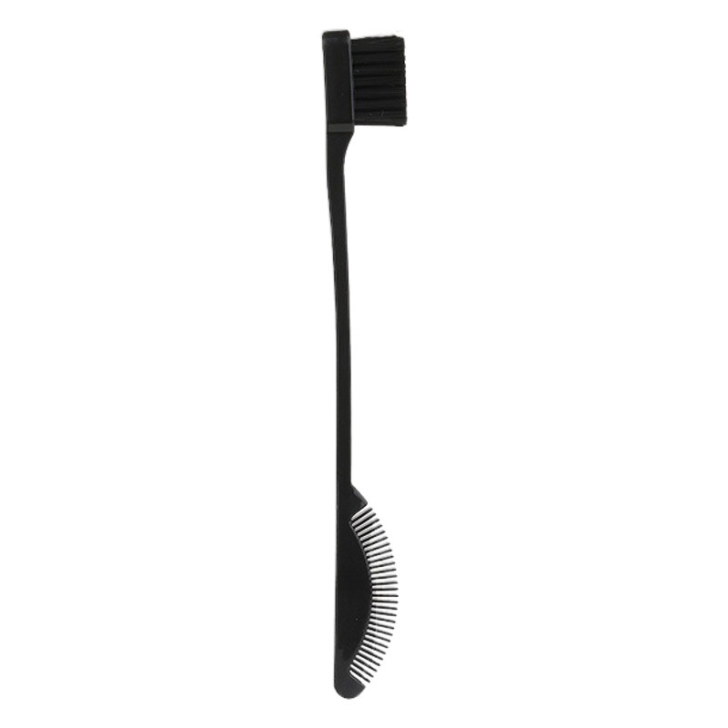 Fan-shaped eyebrow comb eyebrow eyelash dual-purpose double-head broken hair brush long rod convenient multi-functional beauty tool fan-shaped brush