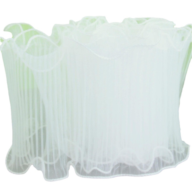 Hilo de pulverización bilateral Material de embalaje de flores del Día de San Valentín chino Hilo ondulado forrado con hilo plisado Material de tienda de flores Hilo de malla