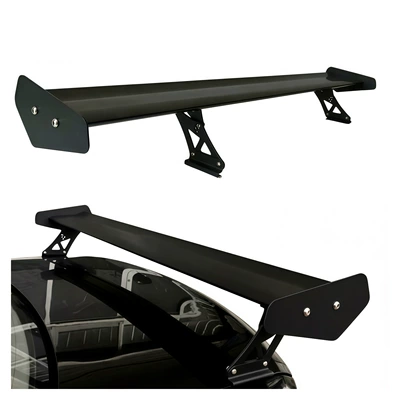 Universal Car Rear Wing for Sedan, No-Drill Aluminum Alloy Clip-On Modified Spoiler Wing Decoration