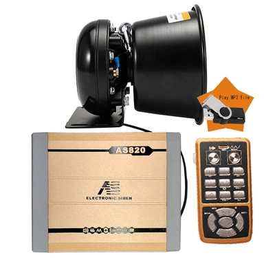 Car-mounted wireless siren, Car horn/tweeter - mp3-function-as820m-host-round-speaker-set-12v